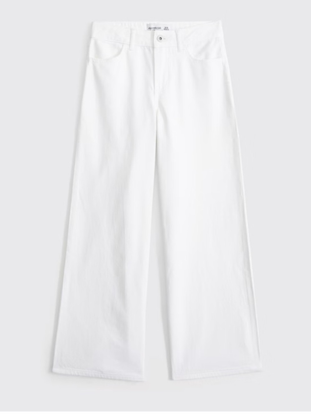 abercrombie kids White Wide-Leg Jeans